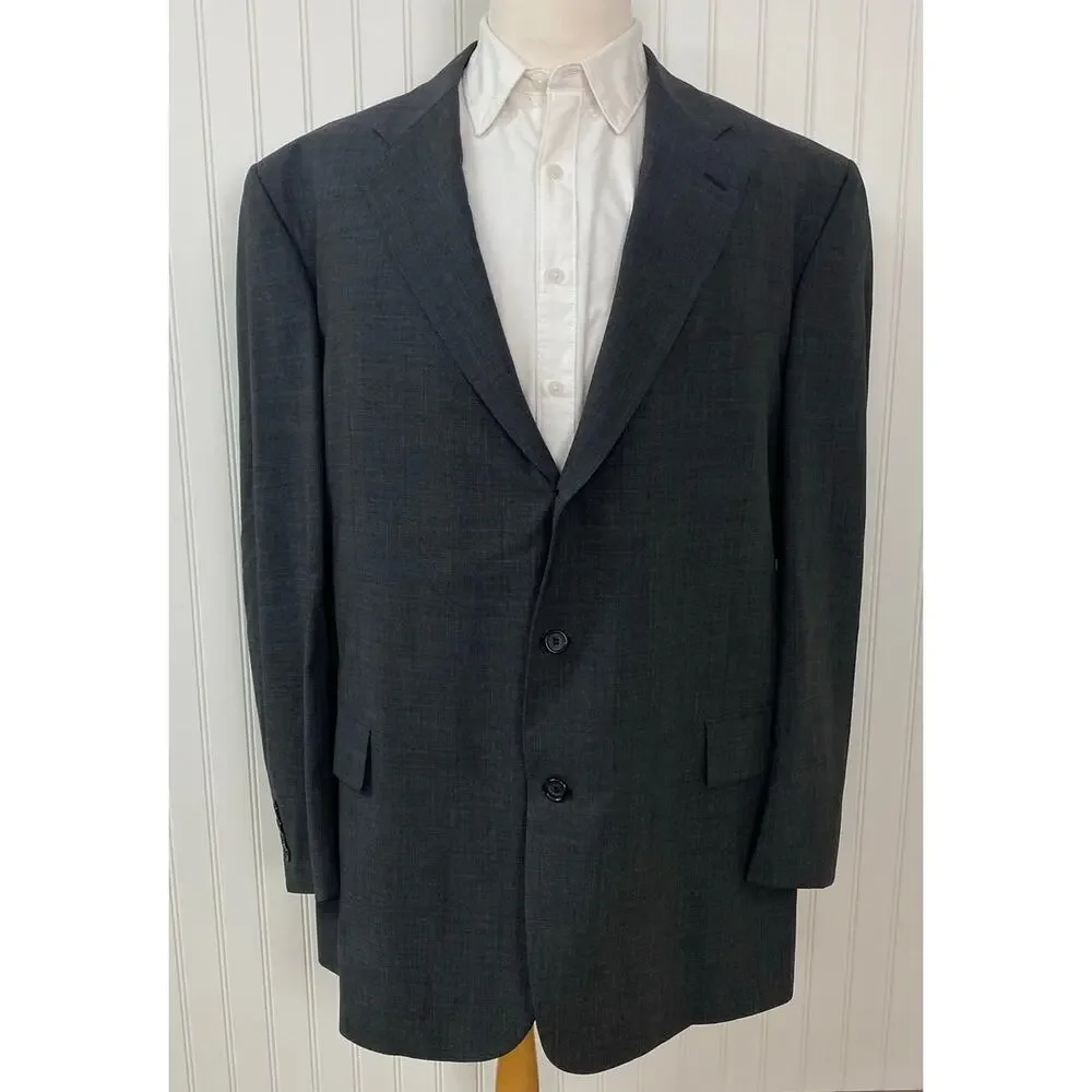 VTG Brooks Brothers Brookscool 2-piece 3-button wool pleated suit 50XL